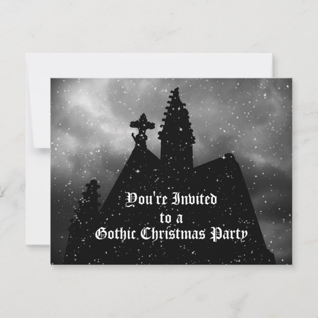 Joyeux Noël gothique invitations (Devant)