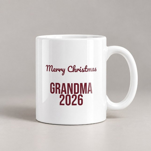 Joyeux Noël Grand-Mère 2026 Mug Drôle (Créateur téléchargé)