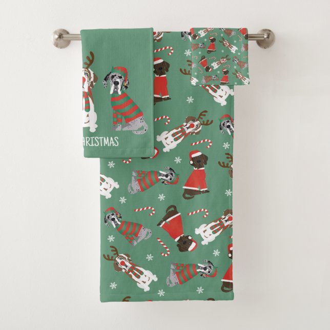 Joyeux Noël Grands Chiens Danois (En situation)