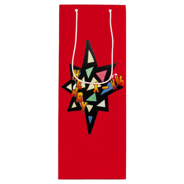 Joyeux Noël Grosse Star Cust. Sac à vin (Devant)