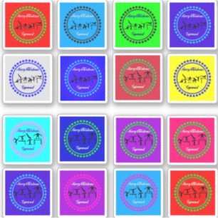 Joyeux Noël Gymnaste 16 Stickers Garçons / Filles