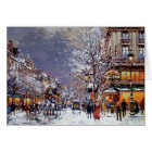 Joyeux Noël. Hiver Scène Parisienne C