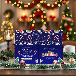 Joyeux Noël, HO ! HO ! HO ! Invitation bleue perso