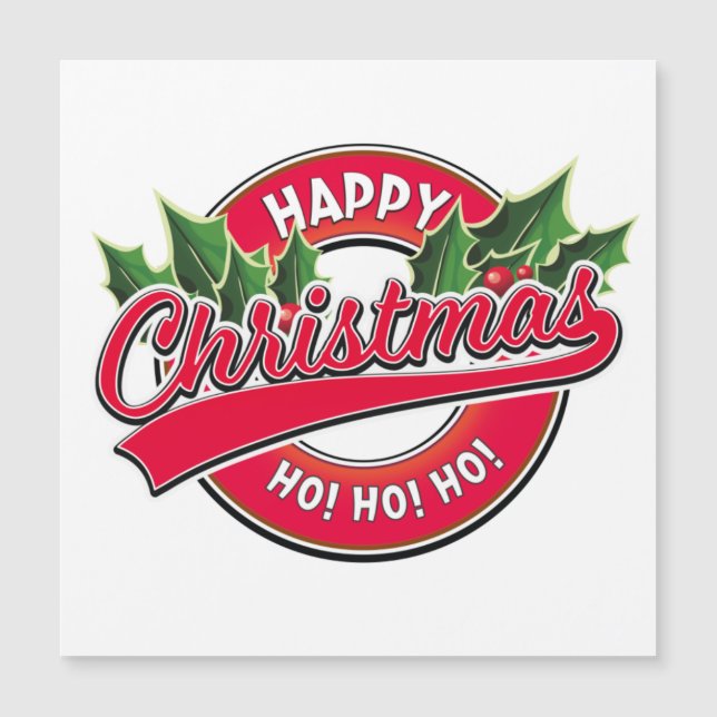 Joyeux Noël Ho ! Ho ! Ho ! Magnet pour voiture (Devant)