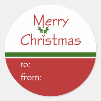 Joyeux Noël Holly étiquette cadeau