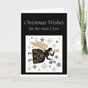 Joyeux Noël Homme J'aime Carte Angel Spécial