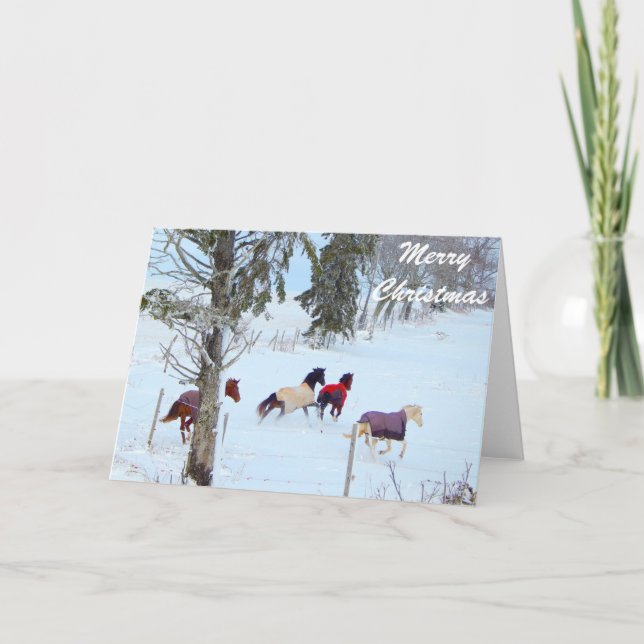 Joyeux Noël Horse Cartes (Devant)