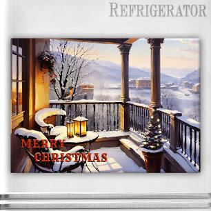 Joyeux Noël Italien Balcon Magnet