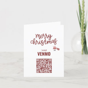Joyeux Noël J'accepte VENMO Carte de vacances plié