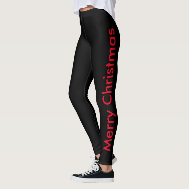 Joyeux Noël Joie au monde Leggings noirs (Gauche)