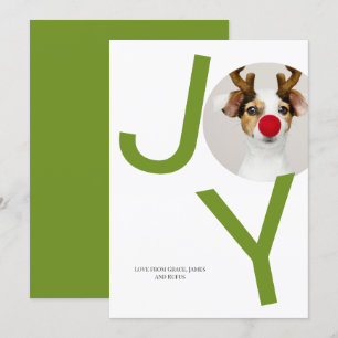Joyeux Noël Joie Carte photo vert
