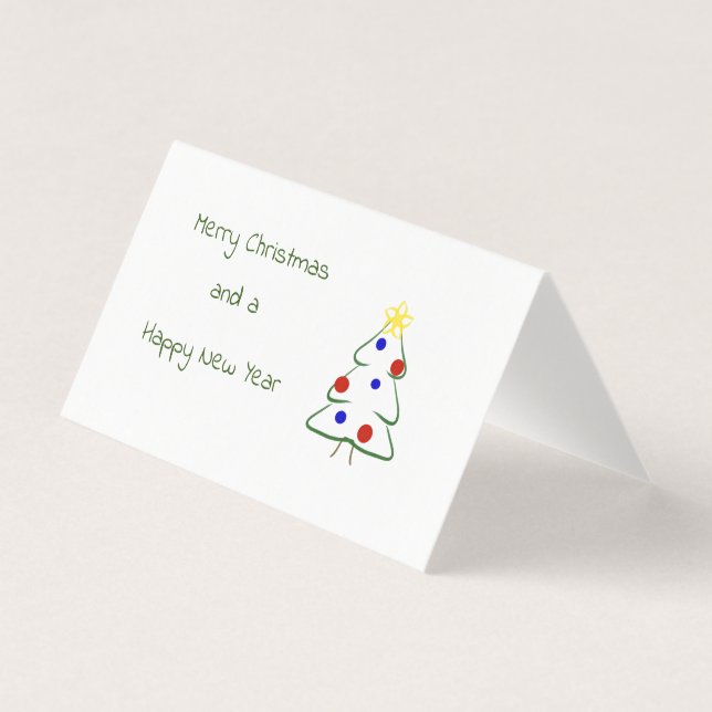 Joyeux Noël joli dessin simple (Front)