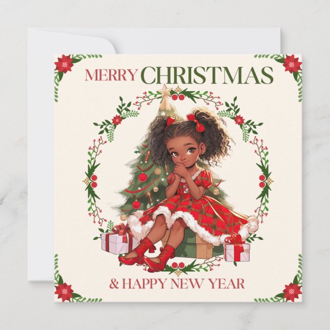 Joyeux Noël & Joyeux Nouvel An Black Girl Magic (Devant)