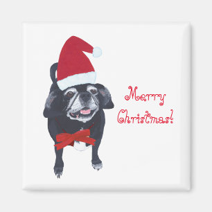 Joyeux Noël Joyeux Père Noël Carlin Chien Magnets