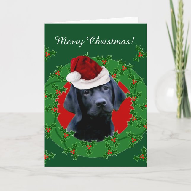 Joyeux Noël Labrador carte de voeux (Devant)