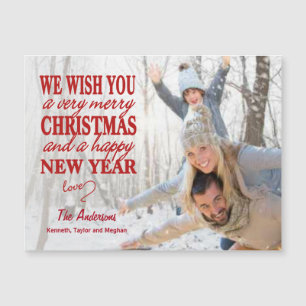 Joyeux Noël Lettré à la main Magnet photo