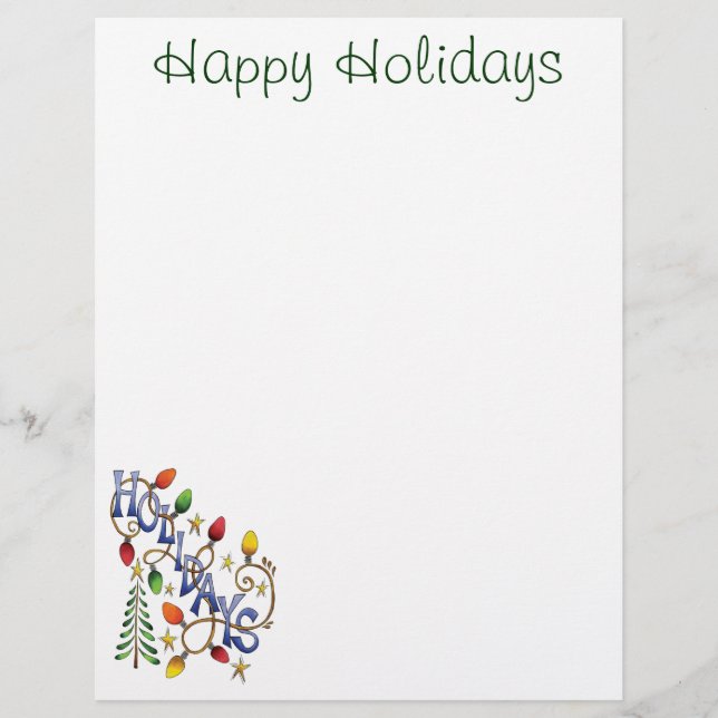 Joyeux Noël, Lumières et Étoiles avec Texte de Fêt (Devant)