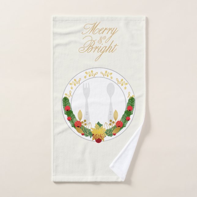 Joyeux Noël lumineux  (Serviette à main)