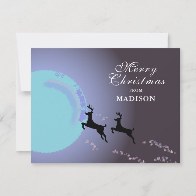 Joyeux Noël Magique Rindeer Nom du script (Devant)