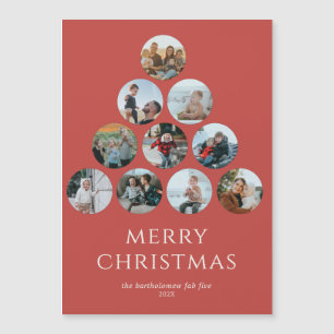 Joyeux Noël Magnet 10 Photos Rouge