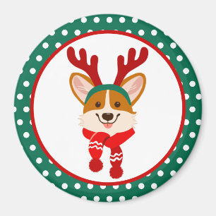 Joyeux Noël Magnet Corgi Chien