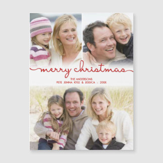 Joyeux Noël Mains Lettrées Frosty Photo Collage