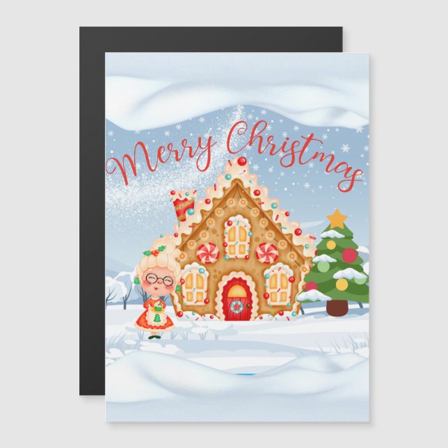 Joyeux Noël Maison en pain d'épices (Devant / Derrière)