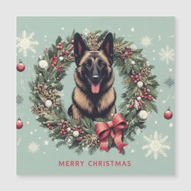 Joyeux Noël Malinois Belge Chien Xmas (Devant)
