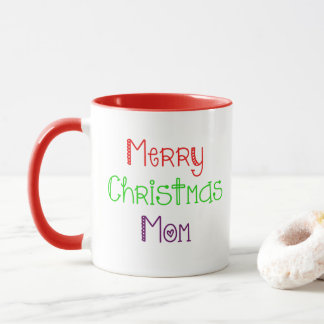 Joyeux Noël Maman Colorée Cadeau Mug