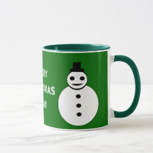 Joyeux Noël Maman Custom Snowman Mug