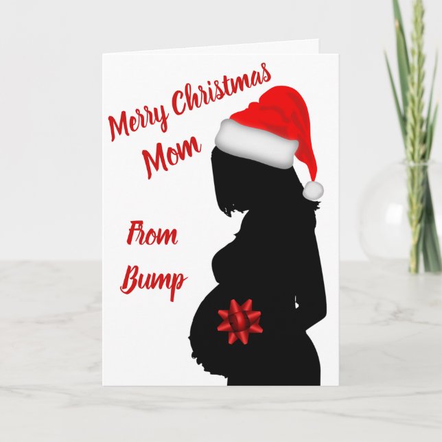 Joyeux Noël maman de la part du bébé sur la carte (Devant)