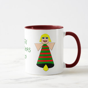 Joyeux Noël Maman Mug Ange Personnalisé