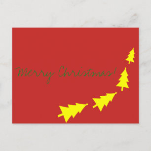Joyeux Noël Meilleurs voeux Fir Tree Carte postale