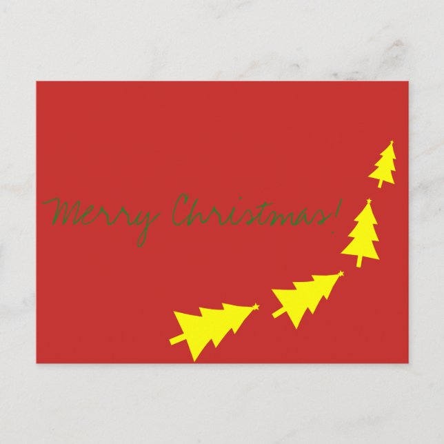 Joyeux Noël Meilleurs voeux Fir Tree Carte postale (Devant)