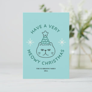 Joyeux Noël miaou, Carte de Noël drôle