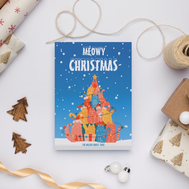 Joyeux Noël Miaou, Carte de Noël Drôle (Créateur téléchargé)