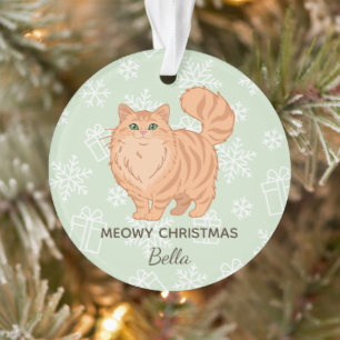 "Joyeux Noël Miaou" Maman Chat Orange Personnalisé