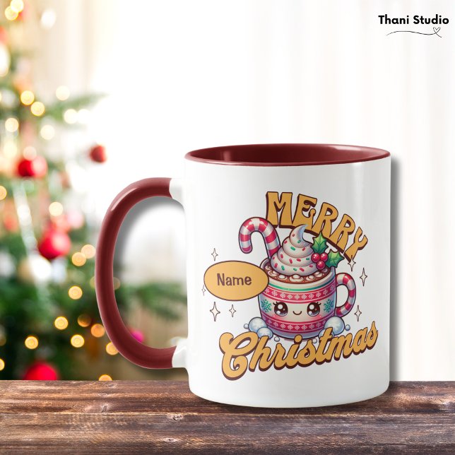 Joyeux Noël mignonne Chocolat chaud Famille de Mug (Créateur téléchargé)