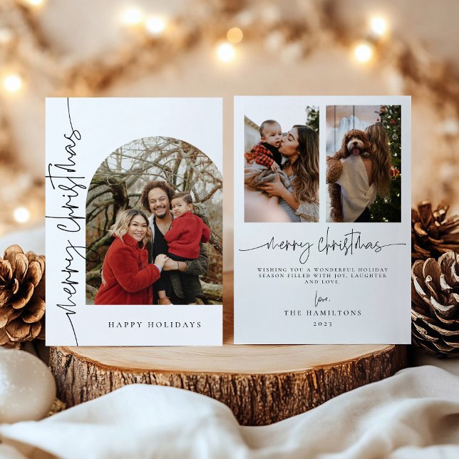 Joyeux Noël Minimaliste Famille 2024 carte (Créateur téléchargé)