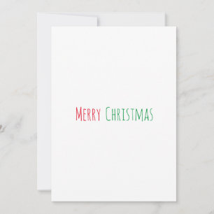 Joyeux Noël minimaliste simple Carte de vacances