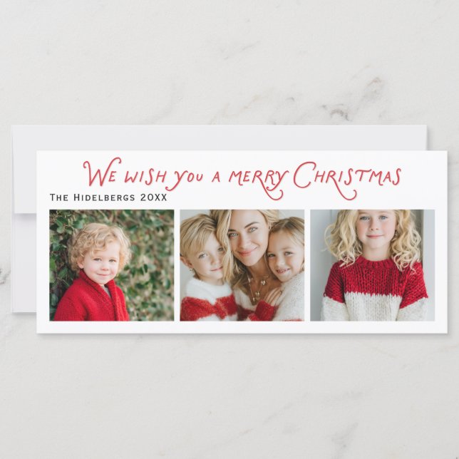 Joyeux Noël, modèle de 3 photos (Devant)