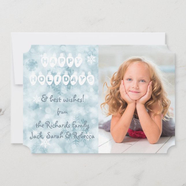 Joyeux Noël Modèle photo de Blue Bokeh (Devant)