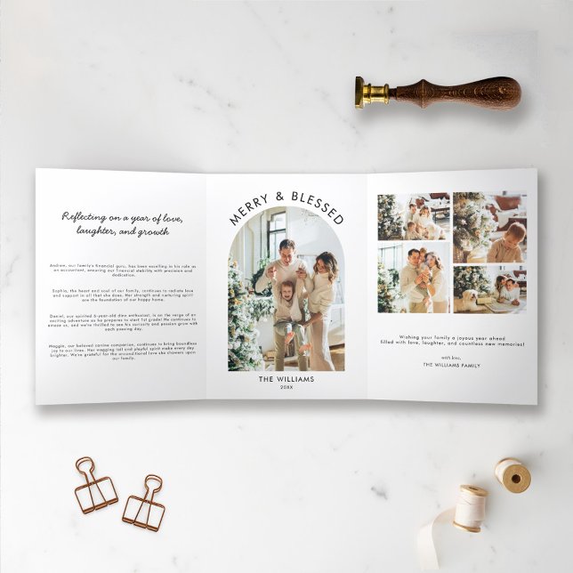 Joyeux Noël moderne Année en révision Carte (Créateur téléchargé)