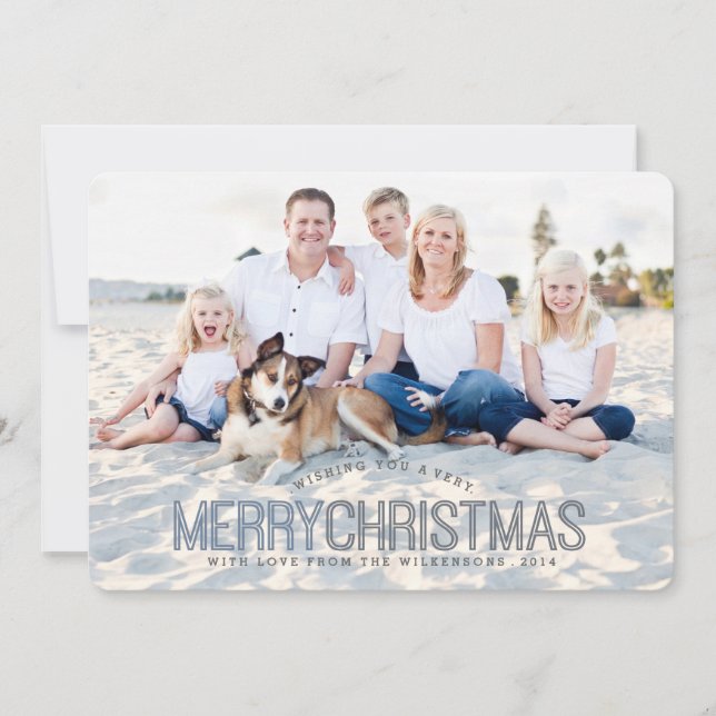 Joyeux Noël moderne Deux Cartes photos (Devant)