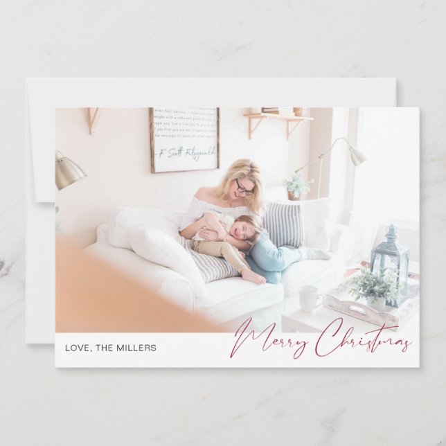 Joyeux Noël moderne minimaliste photo 2 (Devant)