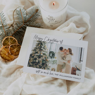 Joyeux Noël moderne photo carte de vacances minima