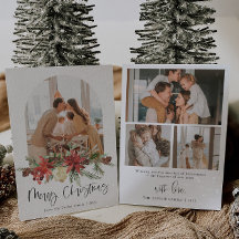 Joyeux Noël moderne photo carte de vacances minima