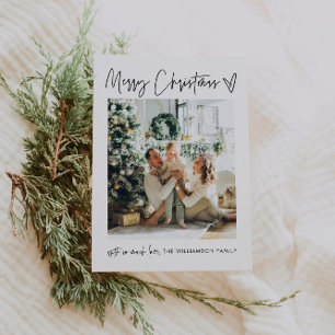 Joyeux Noël moderne photo carte de vacances minima