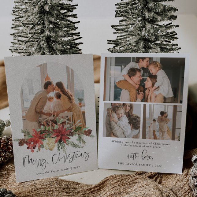 Joyeux Noël moderne photo carte de vacances minima (Créateur téléchargé)