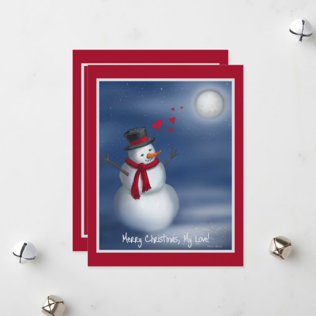 Joyeux Noël, Mon Amour ! Carte de vacances (Devant/Arrière en situation)